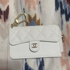 White Quilted Leather Wallet